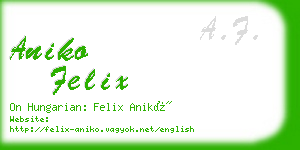 aniko felix business card
